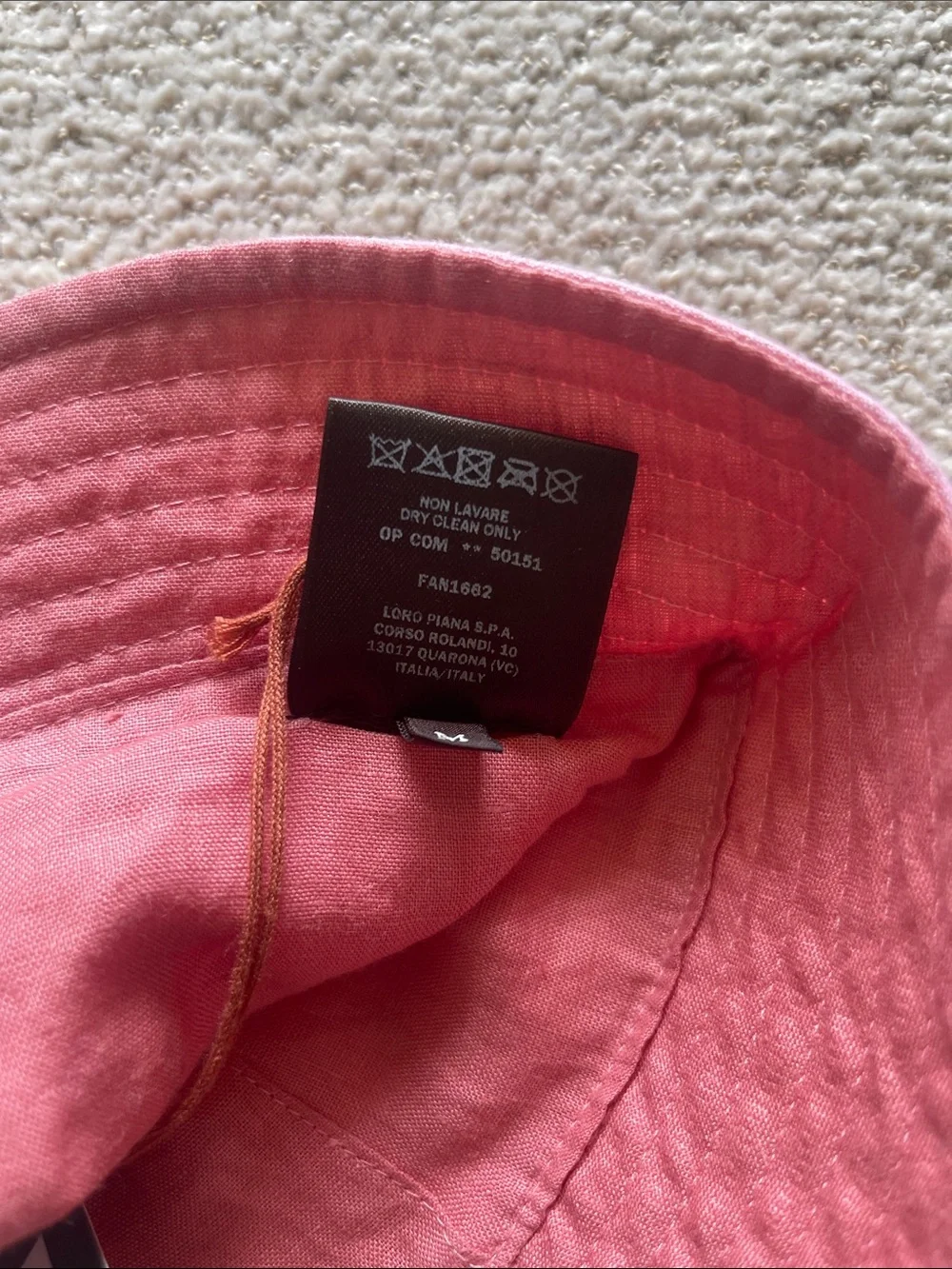 Loro Piana Lino flax Bucket Hat NEW With Tag.
